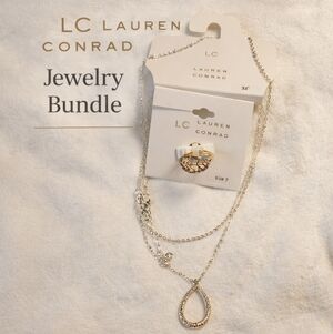 LC Lauren Conrad Jewelry Bundle – Necklace + Ring (NWT)